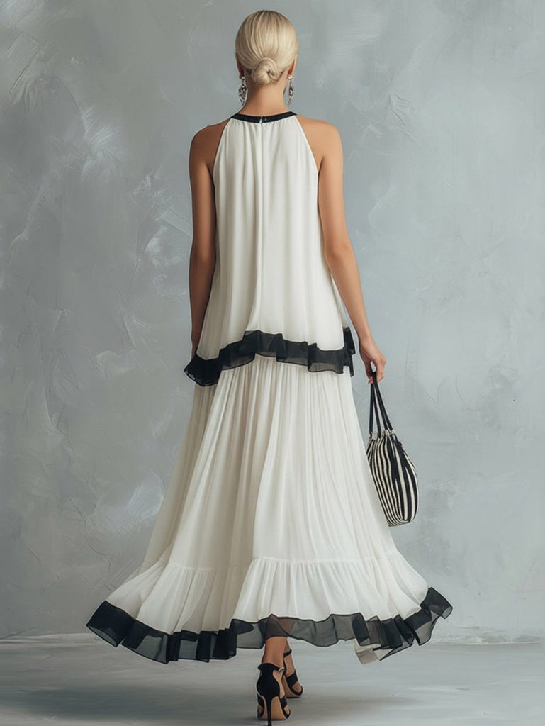 Spaghetti Strap Backless Elegant Two-Piece Set