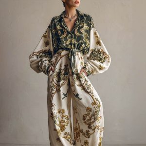 Printed Floral Two-Piece Set