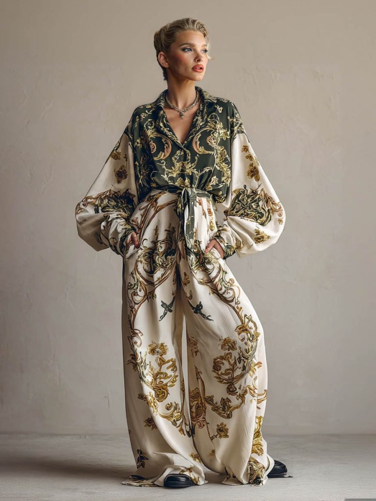 Printed Floral Two-Piece Set